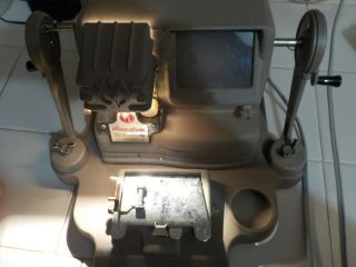 Vintage Mansfield Model 950 8mm Film Portable Action Editor Viewer Box & Splicer