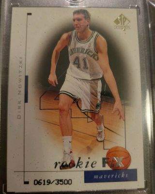 1998 Sp Authentic Rookie F/x 99 Dirk Nowitzki Mavericks Rc Rookie /3500 Hof