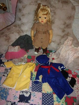 Vintage Terri Lee Doll Pat.  Pending Plus Tagged Outfits & Extra Clothing