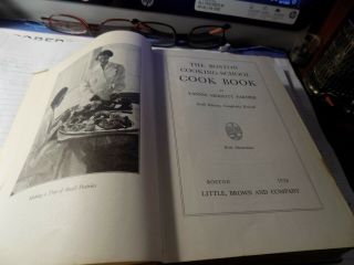 ANTIQUE The BOSTON COOKING SCHOOL COOK BOOK - FANNIE MERRITT FARMER 1924 2