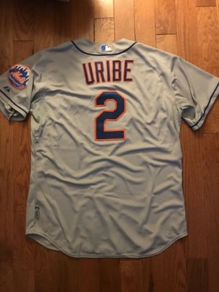 2015 Giants Mets Juan Uribe Game Worn Road Jersey W/mlb Hologram Size 50