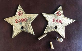 Rare Vintage Mgm Grand Hotel Room Door Star Number With Spy Hole