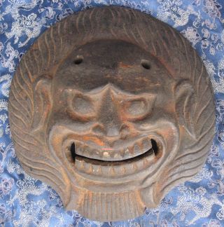 Antique Old Masterquality Hand Carved Wooden Tibetan Tantrik Mask,  Nepal
