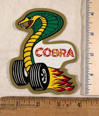 Vintage Ford Shelby Cobra Mustang Gt 350 Hot Rod Snake Decal Bumper Sticker 4026