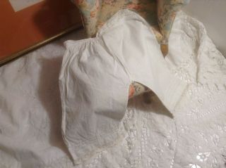 12 " Antique Doll Pantaloons With Tucks & Laces