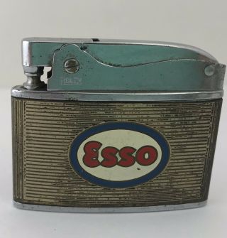 Vintage Esso " Happy Motoring " Advertising Lighter,  Automatic Deluxe