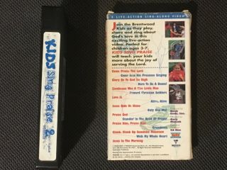 Vintage Kids Sing Praise - volume 2 Brentwood kids 17 songs Rare VHS Video Tape 2