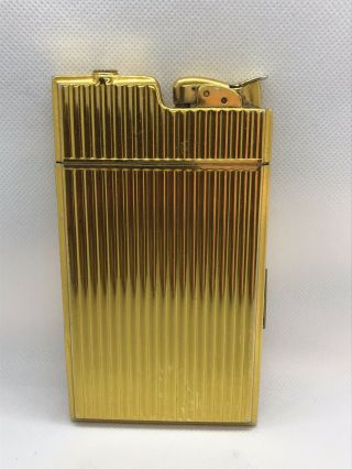 Vintage Evans Gold Tone Cigarette Case With Built In Lighter