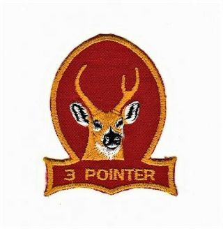 Vintage Buck Deer Hunter Patch - " 3 Pointer "