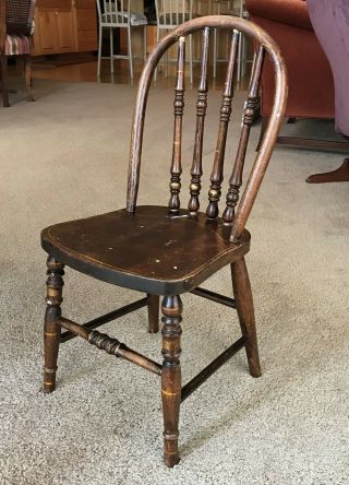 Vintage Antique Childrens Windsor Bentwood Chairs Ex Cond.  Very Fine Set Of 2