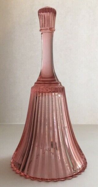 Vintage Fenton Dusty Rose Pink Colored Glass Bell Handmade In Usa