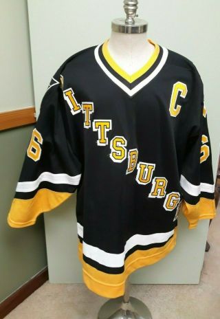 Mario Lemieux 1992 - 93 Pittsburgh Penguins Rare Style Game Worn Hockey Jersey