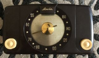Arvin Brown Bakelite Tube Radio Model 450 Tl Rare Antique Vintage 1950