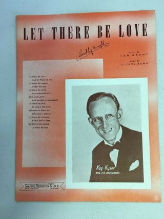 Vintage Piano Sheet Music Let There Be Love - Photo Kyser - By Grant & Rand
