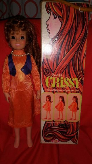 Ideal Crissy Doll Crissy Box Orange Boots Lorifina Vest Necklace