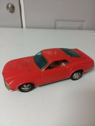 Ford Mustang Battery Bump N Go Vintage Toy Tin Car