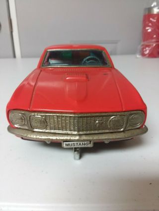 Ford Mustang Battery Bump N Go Vintage toy tin car 2