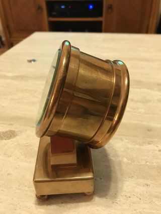 Brass Chelsea Ships Bell Clock With Integrated Stand 2