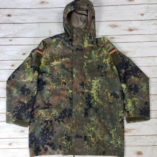 Vtg German Military Flecktarn Camo Hooded Jacket Feuchter Ringelai 1994 Xl - Xxl