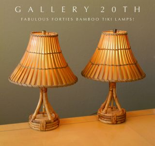 Fabulous The Finest Mid Century Modern Bamboo Tiki Lamps 50 