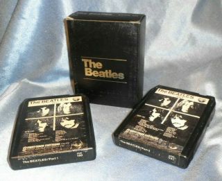 Vintage The Beatles White Album 8 - Track Tapes With Black Slip Case