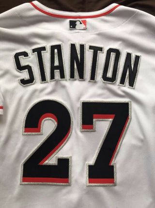 2015 Giancarlo Stanton Game / Issued Jersey Miami Marlins $$ Yankees $$