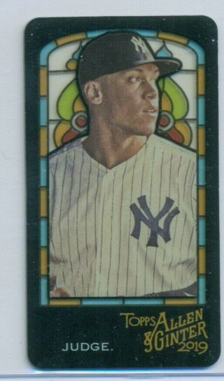 Aaron Judge 2019 Allen Ginter Stained Glass Mini /25 (from Rip Card) Yankees