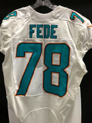 78 MIAMI DOLPHINS TERRENCE FEDE GAME JERSEY FULL SET W/PANTS/SOCKS & CLEAT 3