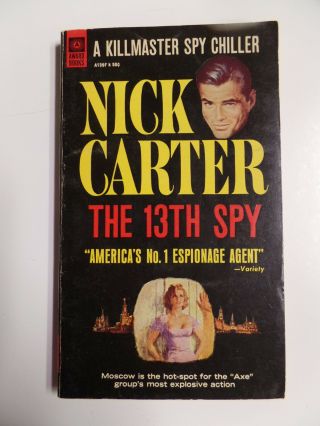 Nick Carter Killmaster The 13th Spy Award Books 1965 1st Print Vintage Paperback