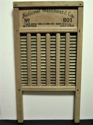 Vintage National Washboard Co.  The Brass King Top Notch No.  801 Washboard Décor