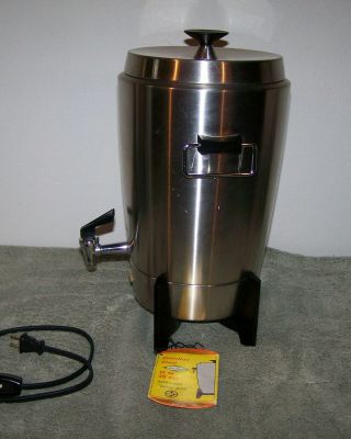Vintage 1969 West Bend Automatic 12 - 30 Cup Stainless Steel Coffee Percolator Urn 3