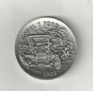 1909 Model T Henry Ford Automobile Car Longines Pewter Commemorative Medal Coin