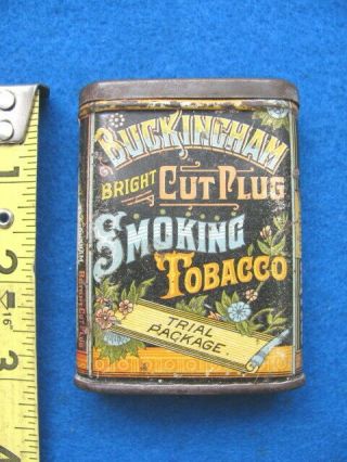 Vintage Buckingham Bright Cut Plug Tobacco Salesman Sample Tin