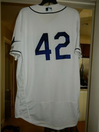 Game Tampa Bay Rays Jackie Robinson Day Jersey And Hat Chaz Roe 2019