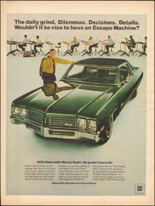 1969 Vintager Oldsmobile Ninety - Eight`green Black Top Retro Car Photo (010116)