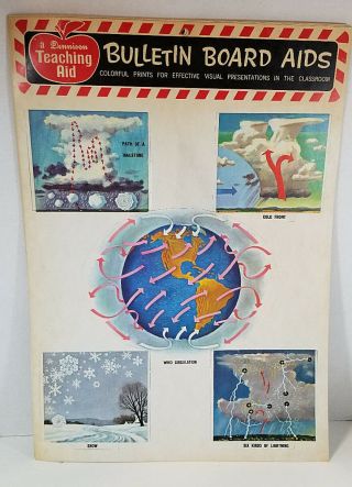 Vintage Dennison Teaching Aids Bulletin Board Aids Meteorology Set Of 3