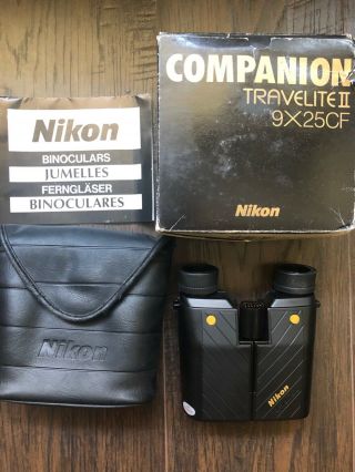 Vintage Nikon Travelite Ii 9 X 25 Binoculars - Japan