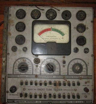 Vintage/antique Universal Instrument Model 501 Radio Tube Tester – Repair/restor