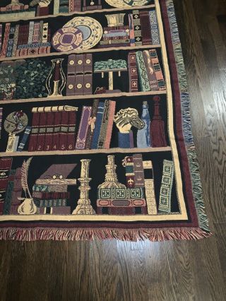 Goodwin Weavers Vintage Fringed Tapestry Throw Blanket 66 