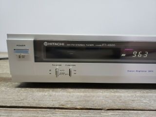 VINTAGE Hitachi FT - 4500 Stereo Tuner AM FM DIGITAL SYNTHESIZER 2