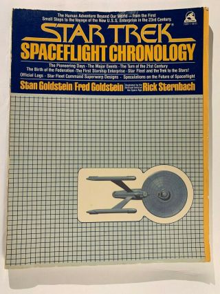 Rare Vintage 1980 Star Trek Spaceflight Chronology