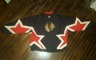 Vintage Nhl Chicago Blackhawks Starter Jacket Men 
