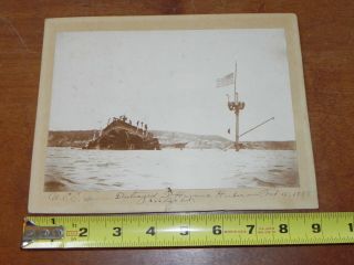 Large Antique Photo From The Wreck Of The Uss Maine Navy Havana Cuba