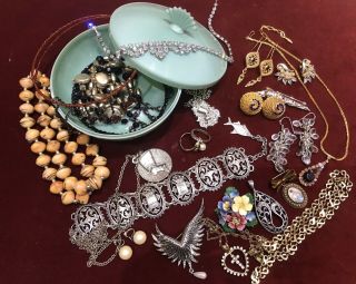 Fab Deco Jewellery Box & Vintage Antique Jewellery Joblot House
