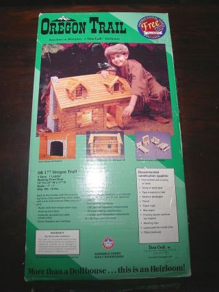 Dura Craft Oregon Trail Cabin Wooden Dollhouse Or - 177,  2 Story 1 " - 1 