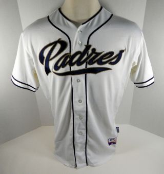 2012 San Diego Padres Phil Plantier 28 Game White Jersey 48 Patch 2