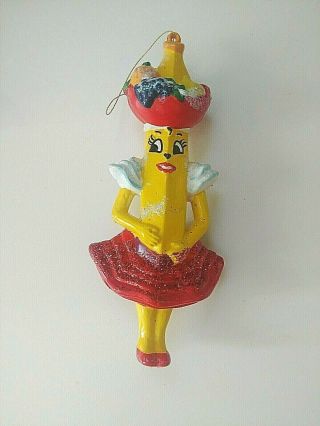 Vintage 1940s Era Chiquita Banana Ornament Rare Kurt Adler Polonaise