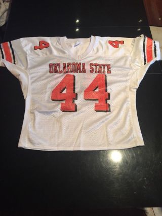 Game Worn Oklahoma State Cowboys Football Jersey 44 Sports Belle 3xl