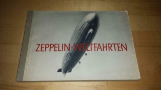 Zeppelin Weltfahrten German Cigarette Cards Album 1933 Complete Germany