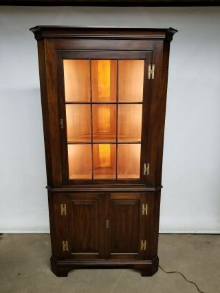 Vintage Henkel - Harris 9 Pane Mahogany Corner Cabinet 1116H - FREIGHT AVAILABLE 2
